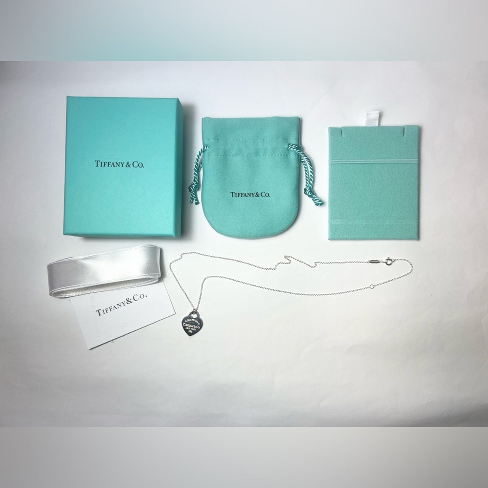 NEW Tiffany & Co Silver Heart Tag Necklace Return to Tiffany with BOX
